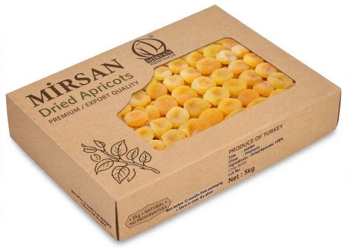 Carton Box 5kg Turkish dried apricots, from Malatya, Turkish dried apricot manufacturer, exporter Turkey, Malatya, dried apricot supplier