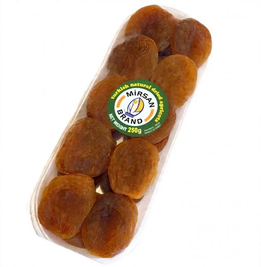 Mirsan Gida Natural Sun Dried Apricot 200g Foam Tray Kopuk Tabak Natural Sun Dried Apricot doypack carton box foam tray pet tup  200g_250g_300g_400g_500g_600g_doypak_kuru_kayısı Gün Kurusu Malatya